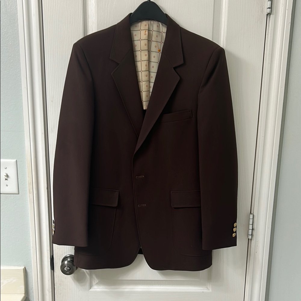 Dark Brown polyester Sport Coat